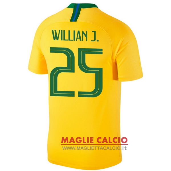 maglietta brasile 2018 willian j. 25 prima